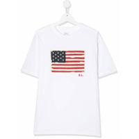 Ralph Lauren Kids Camiseta com estampa de bandeira - Branco