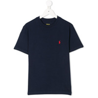 Ralph Lauren Kids Camiseta com logo bordado - Azul