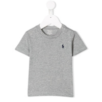 Ralph Lauren Kids Camiseta com logo bordado - Cinza