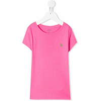 Ralph Lauren Kids Camiseta com logo bordado - Rosa