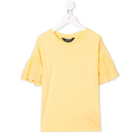 Ralph Lauren Kids Camiseta com modelagem solta e bordado na manga - Amarelo