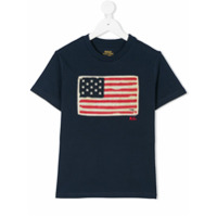 Ralph Lauren Kids Camiseta com patch de bandeira - Azul