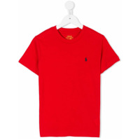 Ralph Lauren Kids Camiseta decote arredondado - Vermelho