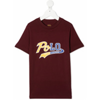 Ralph Lauren Kids Camiseta decote careca com estampa de logo - Vermelho