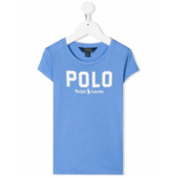 Ralph Lauren Kids Camiseta decote careca com logo - Azul