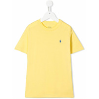 Ralph Lauren Kids Camiseta decote careca com logo bordado - Amarelo