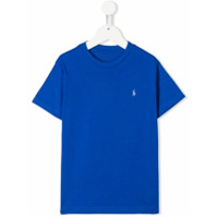 Ralph Lauren Kids Camiseta decote careca com logo bordado - Azul
