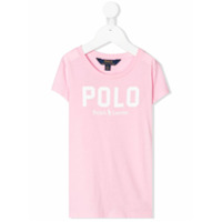 Ralph Lauren Kids Camiseta decote careca com logo - Rosa