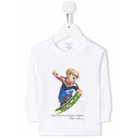 Ralph Lauren Kids Camiseta Teddy Bear com mangas longas - Branco