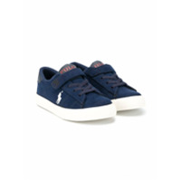 Ralph Lauren Kids lace-up touch-strap sneakers - Azul