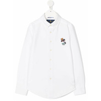 Ralph Lauren Kids logo teddy embroidery shirt - Branco
