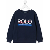 Ralph Lauren Kids Moletom com estampa de logo Polo - Azul