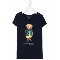 Ralph Lauren Kids Scarf Bear shortsleeved T-shirt - Azul