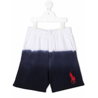 Ralph Lauren Kids Short de natação com logo bordado degradê - Azul