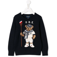 Ralph Lauren Kids Suéter com estampa de ursinho - Azul