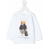 Ralph Lauren Kids Suéter com estampa de urso - Branco