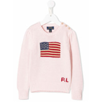 Ralph Lauren Kids Suéter com estampa 'USA' - Rosa