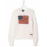 Ralph Lauren Kids Suéter com logo bordado - Branco