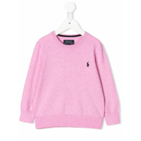 Ralph Lauren Kids Suéter com logo bordado - Rosa