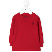 Ralph Lauren Kids Suéter com logo bordado - Vermelho