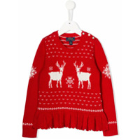 Ralph Lauren Kids Suéter de tricô Reindeer - Vermelho