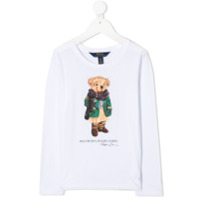 Ralph Lauren Kids Suéter mangas longas com estampa Teddy - Branco