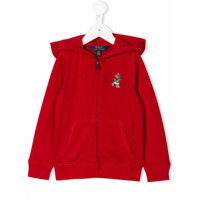 Ralph Lauren Kids Teddy bear motif hoodie - Vermelho