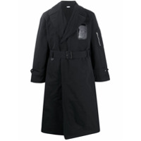 Random Identities Trench coat slim com cinto - Preto