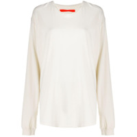 Raquel Allegra Blusa oversized com mangas longas - Branco