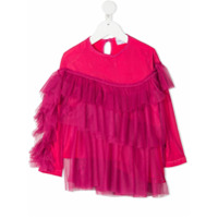 Raspberry Plum Blusa Nira com tule e amarração - Rosa