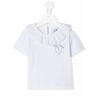 Raspberry Plum Camiseta Joy com acabamento de babados - Branco