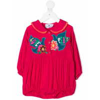 Raspberry Plum MacacÃ£o com gola peter pan - Rosa