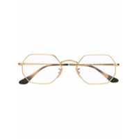 Ray-Ban Armação de óculos hexagonal bicolor - Dourado