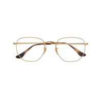 Ray-Ban Armação de óculos oversized quadrada - Dourado