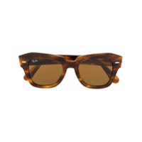 Ray-Ban State Street rectangle frame sunglasses - Marrom