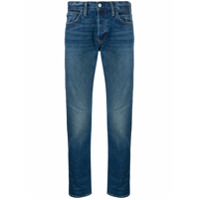 RE/DONE Calça jeans reta cintura média - Azul