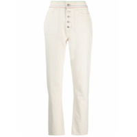 RE/DONE high-waisted contrast stitching jeans - Neutro