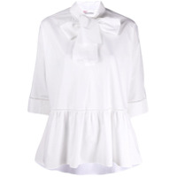 RedValentino Blusa perfurada com aplicação de laço - Branco