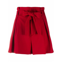 RedValentino bow fastening high-waisted shorts - Vermelho