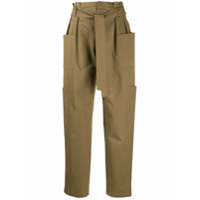 RedValentino Calça cargo com amarração na cintura - Verde