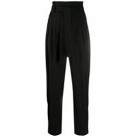 RedValentino Calça cenoura com detalhe de pregas - Preto