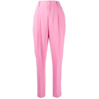 RedValentino Calça cenoura com detalhe de pregas - Rosa