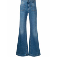 RedValentino Calça jeans flare cintura média - Azul
