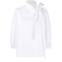 RedValentino Camisa com stretch e acabamento engomado - Branco