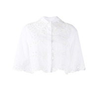 RedValentino Camisa St. Gallen cropped com bordado - Branco