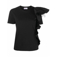 RedValentino Camiseta com detalhe franzido - Preto