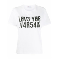 RedValentino Camiseta com estampa de números e letras - Branco
