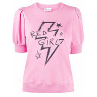 RedValentino Camiseta com estampa gráfica - Rosa