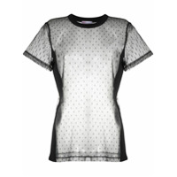 RedValentino Camiseta translúcida com poás - Preto