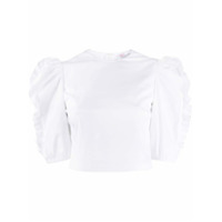 RedValentino puff-sleeve cropped blouse - Branco